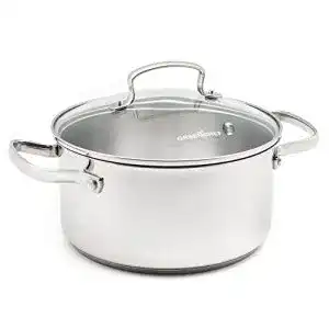 Kochtopf GREENCHEF Edelstahl Induktionstopf, 18 cm, 2L, Silber