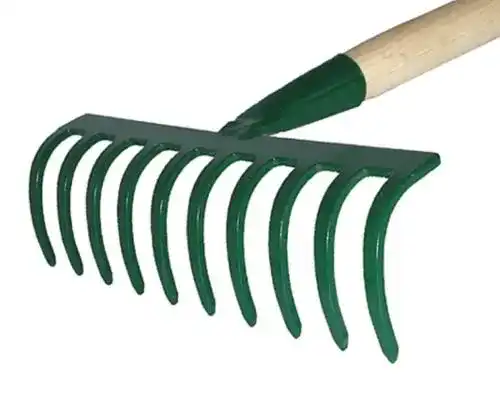 Harke AGROHIT Rechen Laubrechen 10 Zinken 25 cm mit Stiel