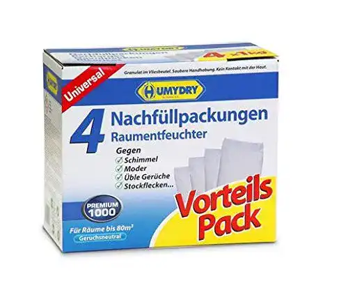 Luftentfeuchter-Granulat HUMYDRY ® Nachfüllpackungen 4x1kg