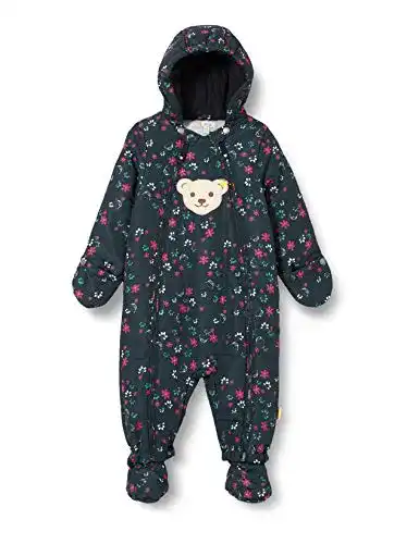Baby-Schneeanzug Steiff Baby-Unisex, süße Teddybärapplikation