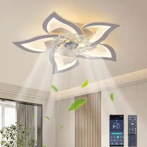 LED-Deckenventilator AiPaiTe Leise, Modern LED Dimmbar