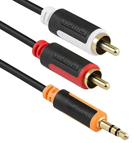 Cinch-Kabel mumbi 12563 Y Audiokabel, 3.5mm Klinke, 2x Cinch