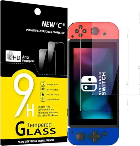Nintendo-Switch-Schutzfolie NEW’C 2 Stück, Panzer Schutz Glas