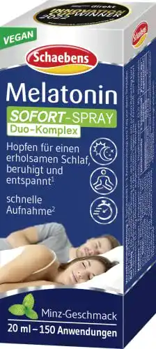 Melatonin Schaebens Sofortige Sprühen, Zuckerfrei, 20 ml