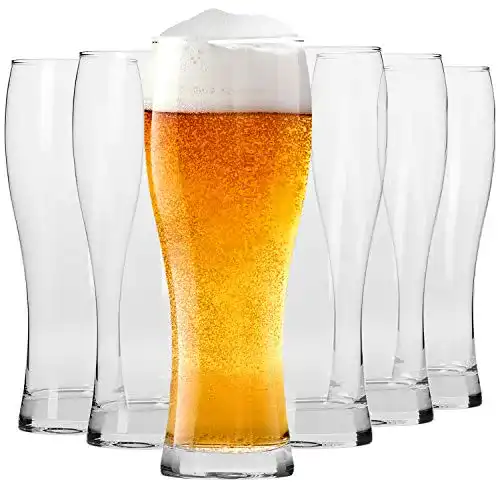 Weizengläser Krosno Hoch Biergläser 0,5 Liter, Set von 6, 500 ML