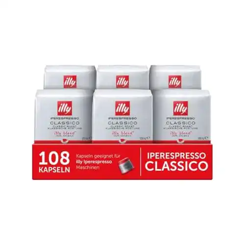 Kaffeekapseln Illy 6 Packungen mit 18 Kapseln Kaffeeröstmedium