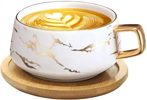 Cappuccino-Tassen VETIN Cappuccino Tassen mit Unterteller