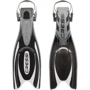 Cressi-Flossen Cressi Herren Flossen Frog Plus, schwarz/silber