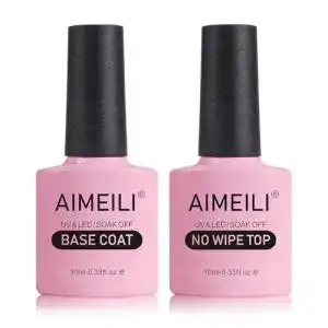 Gel-Nagellack AIMEILI Base Coat Top Coat UV LED Gel, 2×10ml