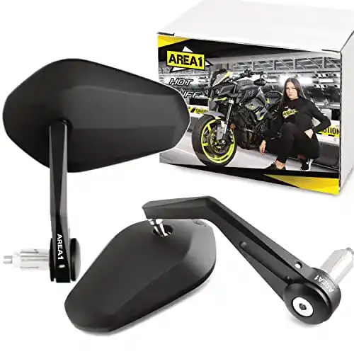 Lenkerendenspiegel Area1 Premium Motorrad e-geprüft CNC/Alu