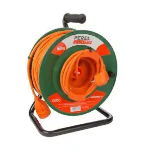 Kabeltrommel-50-m Perel EGCR50N2-G Kabeltrommel-Garten