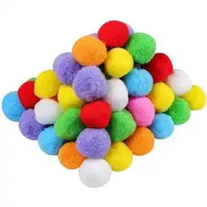 Pompons Adeteu zum Basteln, 200 Stück 3cm Bunt Groß