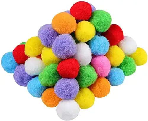 Pompons Adeteu zum Basteln, 200 Stück 3cm Bunt Groß