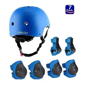 Protektoren Kinder COOLGO Skateboard Helm Kinder, EU 7 in 1
