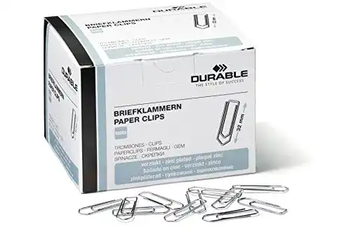 Büroklammern Durable Briefklammern, 32 mm, 1000 Stück, verzinkt