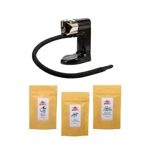 Räucherpistole Wood Smoke Smoking Gun, 3 Holzstaubproben