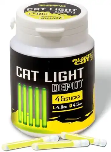 Knicklichter-Angeln Black Cat Cat Light Depot 40mm, 45 Stück