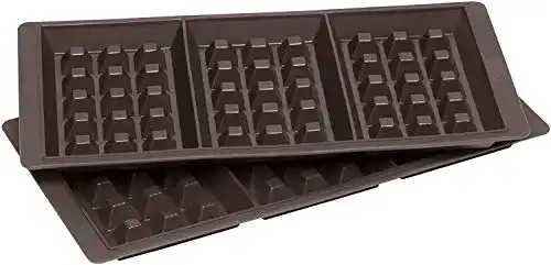 Silikon-Waffelform Lurch 85084 FlexiForm Waffel, 3 Fach, 2er Set