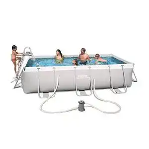 Aufstellpool rechteckig Bestway Frame Pool Power Steel, Set