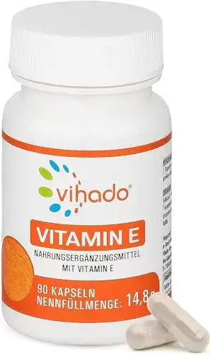 Vitamin E Vihado, veganes Nahrungsergänzungsmitte, 90 Kapseln