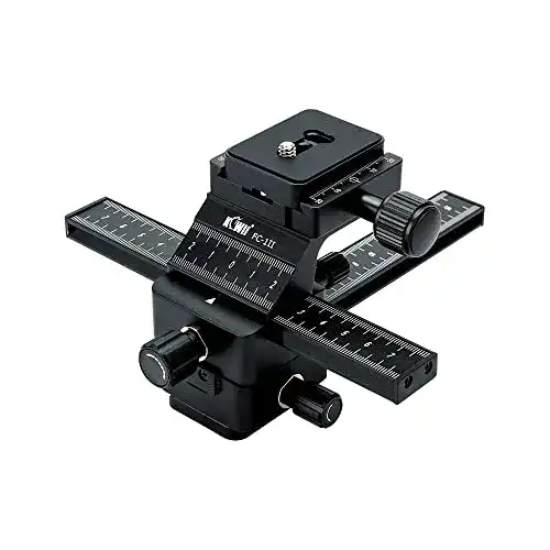 Makro-Einstellschlitten Kiwifotos FC-1II 4-Wege Makroschiene