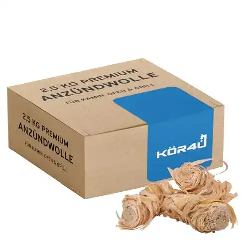 Holzwolle-Anzünder kör4u Anzündwolle 2,5kg, in Wachs getränkt