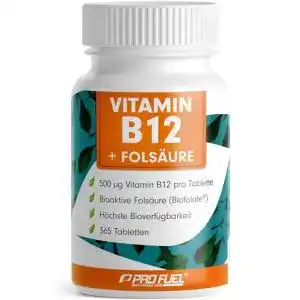 Vitamin B12 ProFuel Depot, 1000µg + FOLSÄURE, 400µg, 180 Tabl.