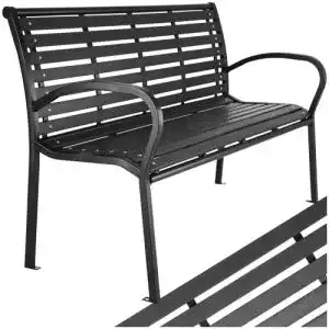 Gartenbank (Metall) TecTake 403213 Premium Gartenbank, 3-Sitzer