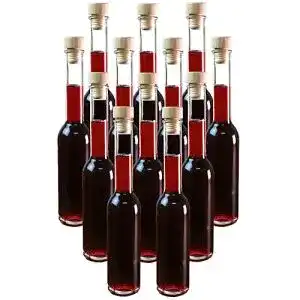 Likörflaschen gouveo 12er Set Glasflaschen 200 ml Sinfonie
