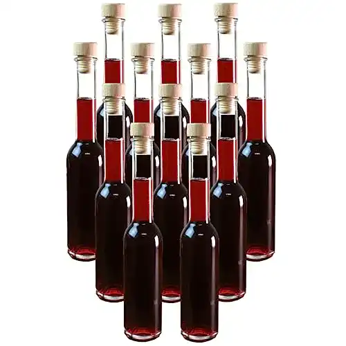 Likörflaschen gouveo 12er Set Glasflaschen 200 ml Sinfonie