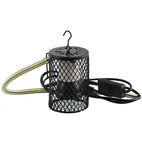 Terrarium-Lampen Furpaw Reptilien Wärmelampe mit Schutzkorb