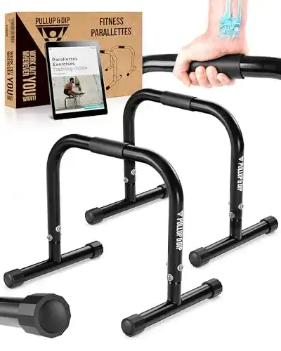 Parallettes PULLUP & DIP Fitness , Medium Minibarren aus Stahl