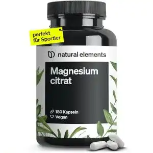 Magnesiumcitrat natural elements Premium, 180 Kapseln