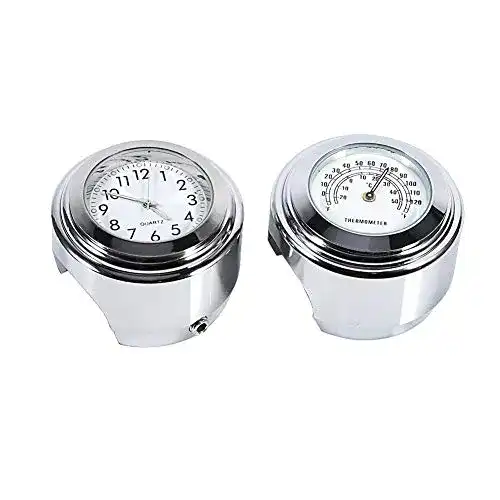 Motorrad-Uhr Qiilu Universal Motorcycle Waterproof Lenkerhalterung