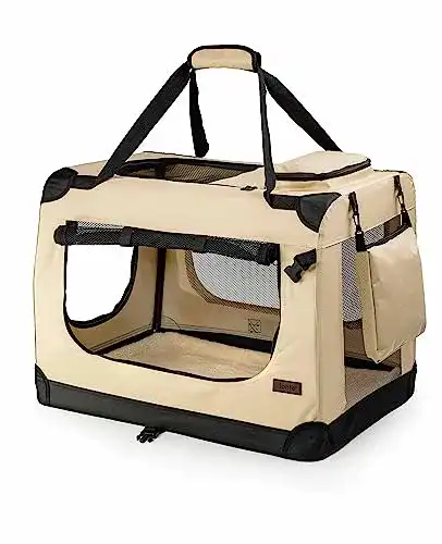 Die beste Hundebox Auto lionto Hundetransportbox XXL Farbe Beige 2026 Test Bestseller Hundebox Auto lionto Hundetransportbox XXL Farbe Beige