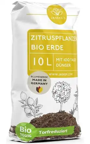 Zitruserde Jasker’s Erde für Zitruspflanzen mit Dünger für kräftige