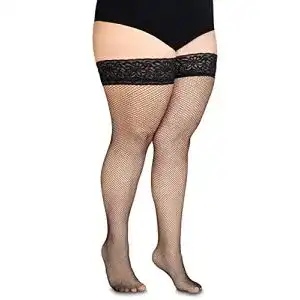 Netzstrümpfe Annes styling Calze Rete Halterlose aus Silikon
