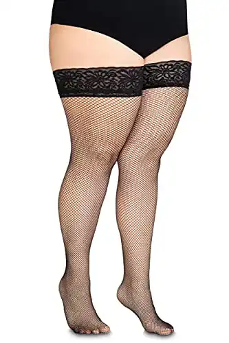 Netzstrümpfe Annes styling Calze Rete Halterlose aus Silikon