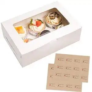 Schachtel GylSun 15 Stück Cupcake Muffin Box Karton inkl. Einlage