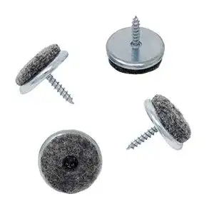Filzgleiter SBS mit Schraube | ø 24 mm | 50 Stück | Eisen vernickelt