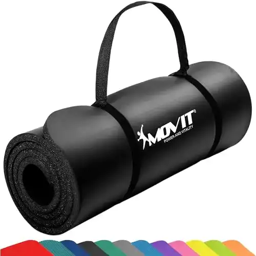 Gymnastikmatte Movit XXL Pilates , Yogamatte, phthalatfrei, 190 x 60 x 1,5cm