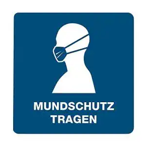 Aufkleber Maskenpflicht STEMPEL-FABRIK 3 Stück Hinweis-Aufkleber
