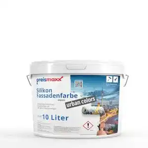 Silikonharzfarbe Preismaxx, Weiß 10 Liter, hochwertig, matt