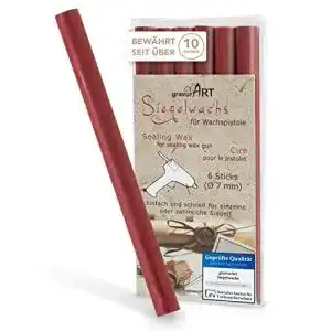 Siegelwachs gravurART 7mm flexibel für Wachspistole 6er Pack