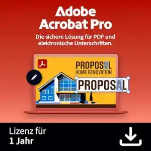 OCR-Software Adobe Acrobat Pro DC Pro 1 Jahr PC/Mac Download