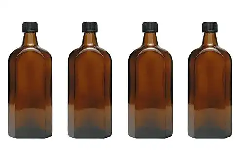 Braunglasflasche mikken 4 Medizinflasche inkl. Etiketten