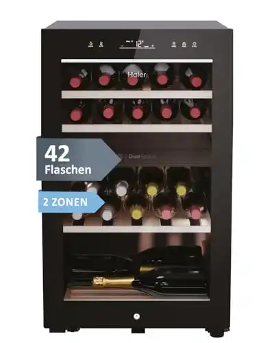 Weinkühlschrank 2 Zonen Haier HWS42GDAU1, 42 Flaschen