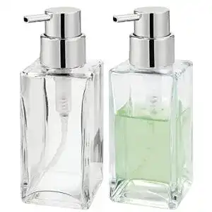 Seifenspender Glas mDesign 2er-Set Seifenspender wiederbefüllbar
