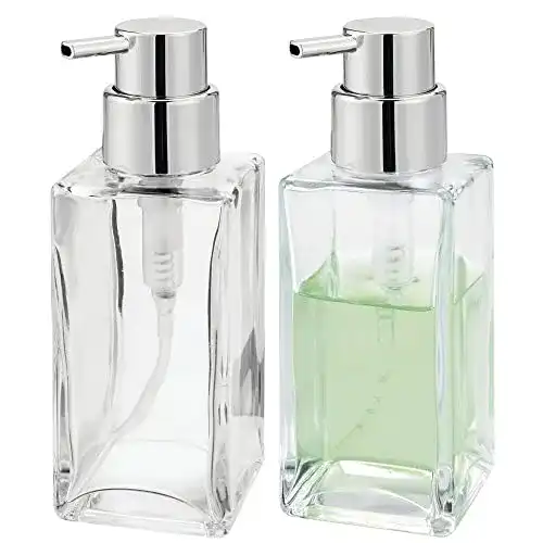 Seifenspender Glas mDesign 2er-Set Seifenspender wiederbefüllbar