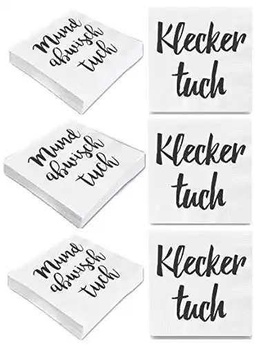 Papierservietten Bada Bing 6er Set Mit 120 Stück, Spruch, Weiß